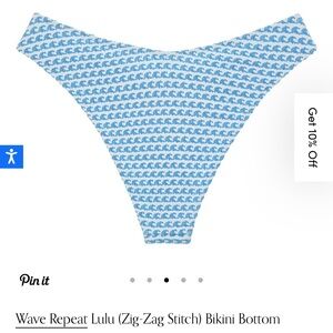 Wave Repeat Lulu (Zig-Zag Stitch) Bikini Bottom